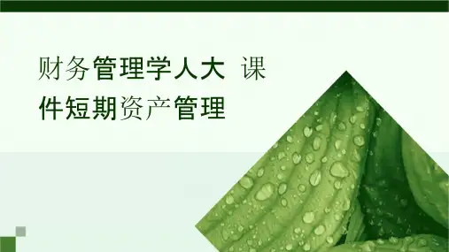 财务管理学人大课件短期资产管理课件