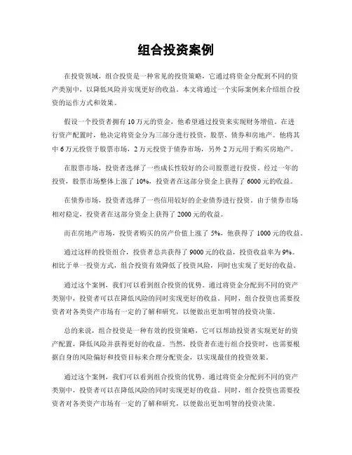 组合投资案例