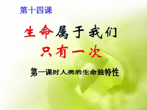 生命只有一次课件1