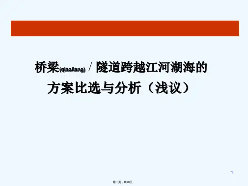 越江跨海桥隧方案比选分析