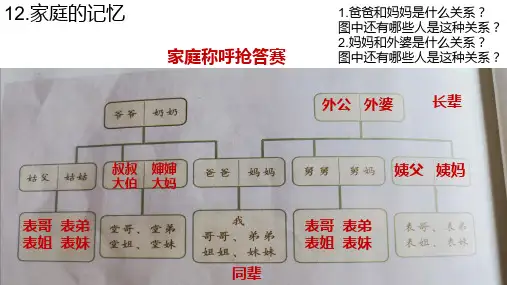 部编版三年级《道德与法治》上册-《12.家庭的记忆》