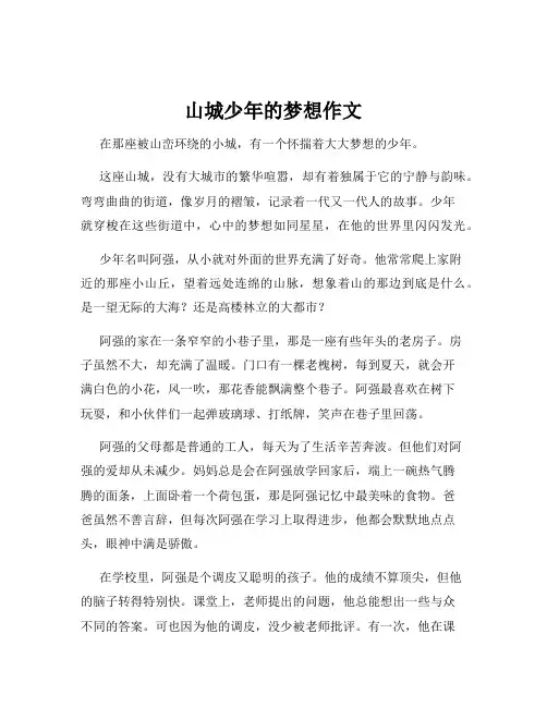 山城少年的梦想作文