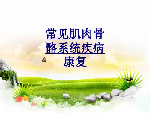 常见肌肉骨骼系统疾病康复PPT优质课件
