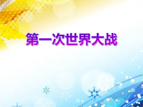 《第一次世界大战》PPT课件  图文