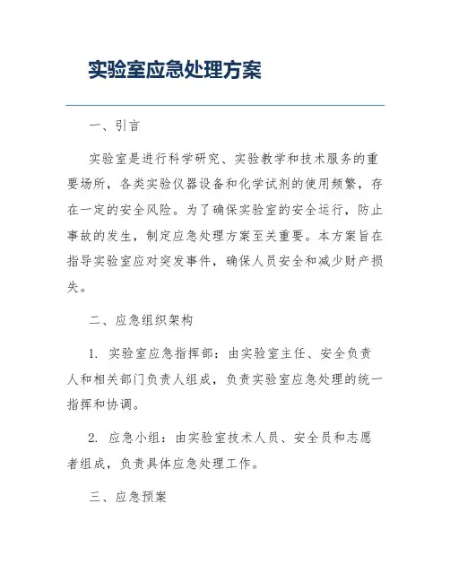 实验室应急处理方案