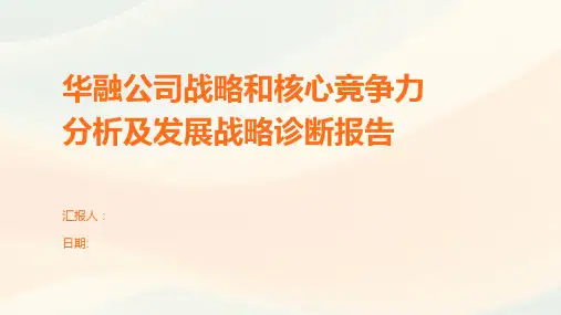 华融公司战略和核心竞争力分析及发展战略诊断报告