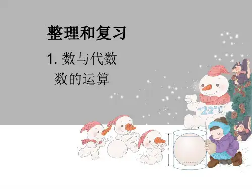 六年级下册数学课件-5.3 数与代数数的运算   ︳西师大版 43张