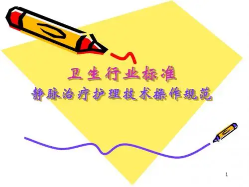 静脉输液行标解读PPT精选课件
