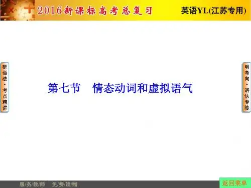 语法专项突破：情态动词和虚拟语气(共67张PPT)