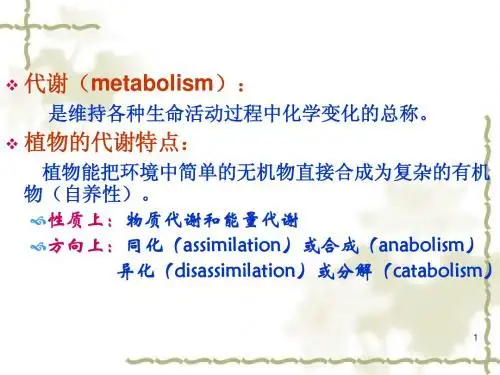 植物生理学第一章