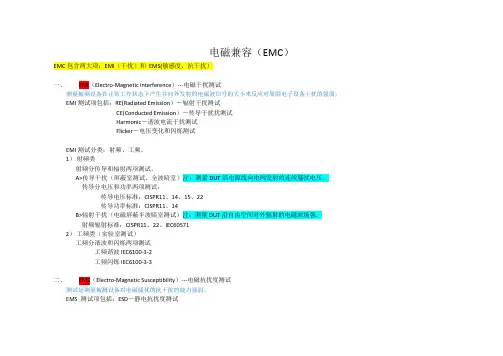 EMC分类简介及测试用例