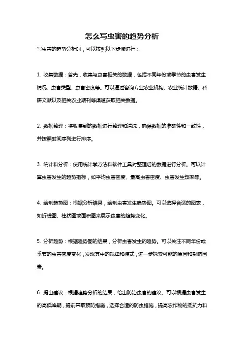 怎么写虫害的趋势分析