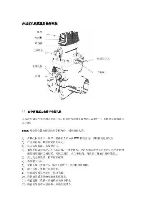丹尼尔孔板流量计