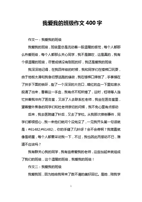 我爱我的班级作文400字