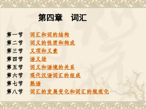 现代汉语课件词汇