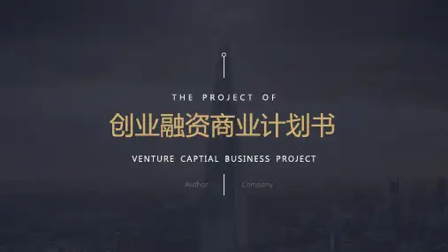 创业融资商业计划书PPT模板