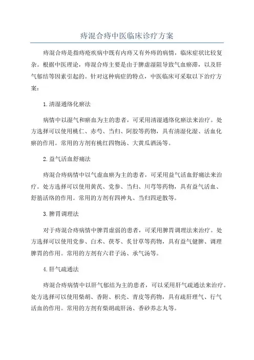 痔混合痔中医临床诊疗方案