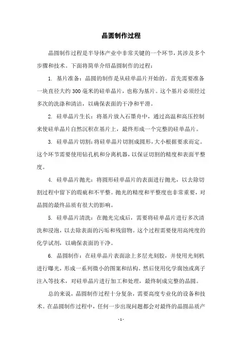 晶圆制作过程
