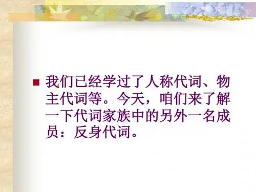 反身代词课件