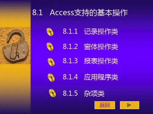 Access 2003：8.1、Access2003基本操作