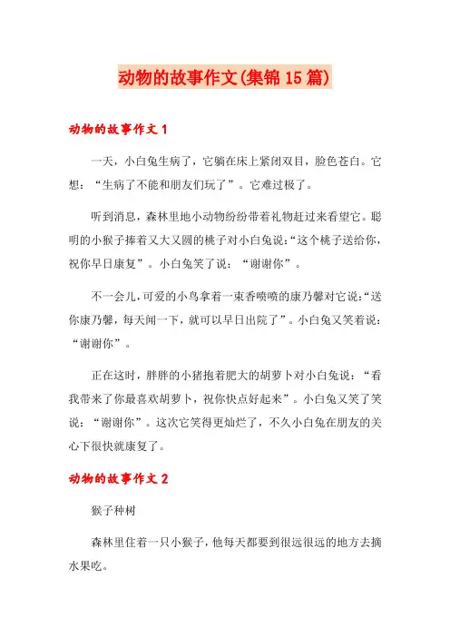 动物的故事作文(集锦15篇)