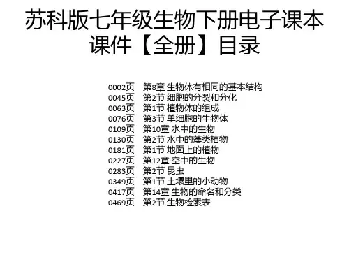 苏科版七年级生物下册电子课本课件【全册】