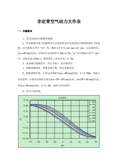 非定常空气动力学大作业