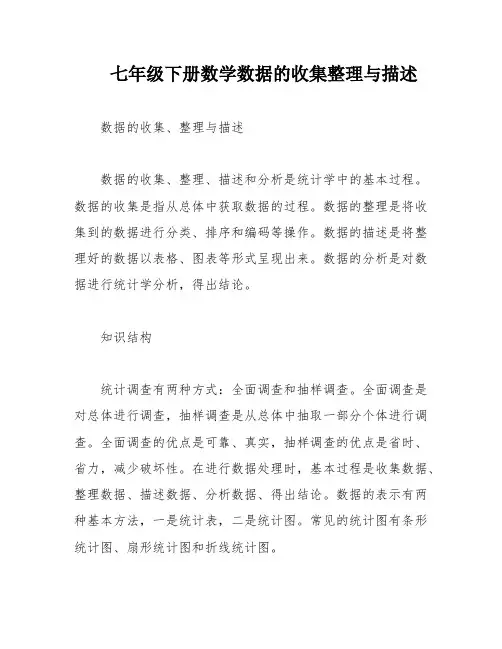 七年级下册数学数据的收集整理与描述