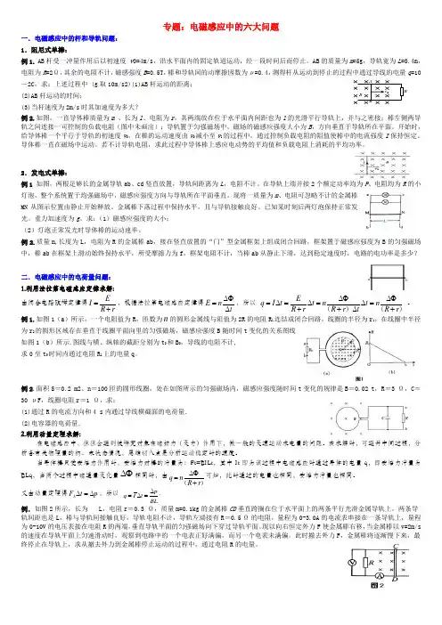 专题：电磁感应中的六大问题(精编)