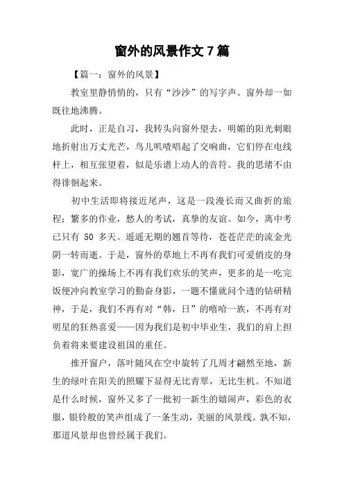 窗外的风景作文7篇