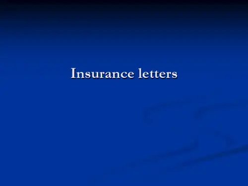 unit 11 insurance letters