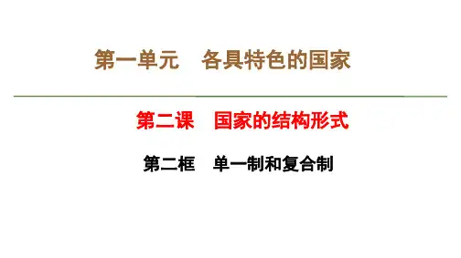 2-2+单一制和复合制+课件-高中政治统编版选择性必修一当代国际政治与经济