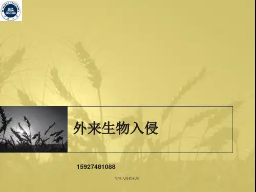 生物入侵的机制 ppt课件