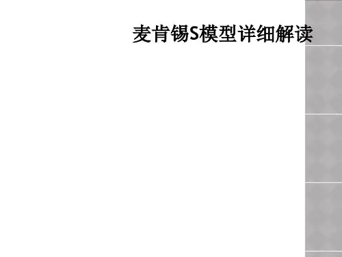 麦肯锡S模型详细解读