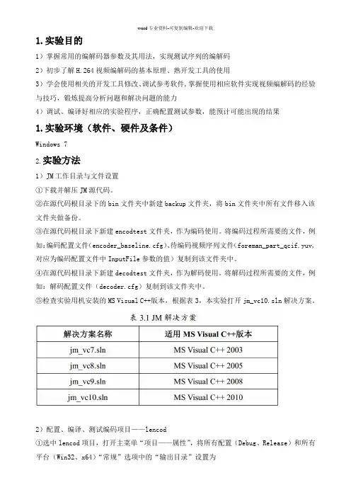 视频信号处理实验报告