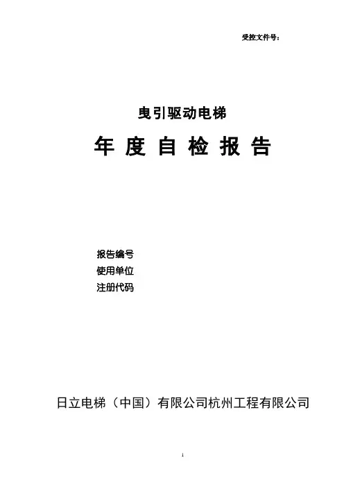 电梯年度自检报告无机房(2017)