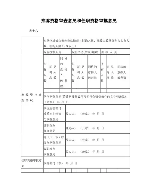 水利水电助理工程师评选申请表2