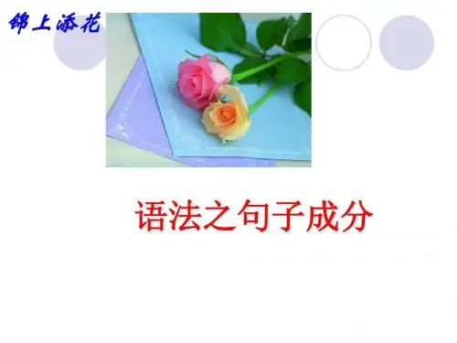 人教版初中语法   词类和句子成分(共25张ppt)
