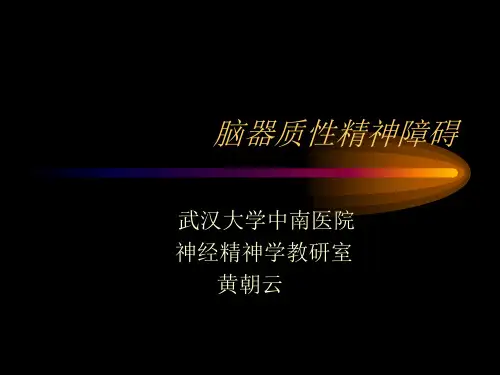 脑器质性精神障碍