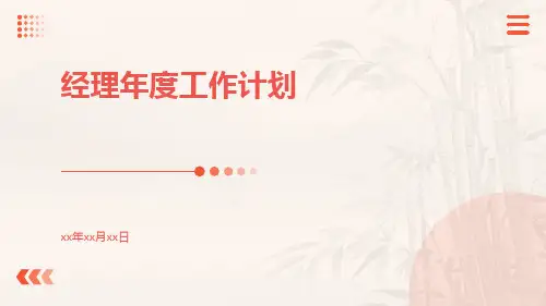 经理年度的工作计划PPT
