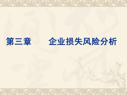 第三章 企业损失风险分析