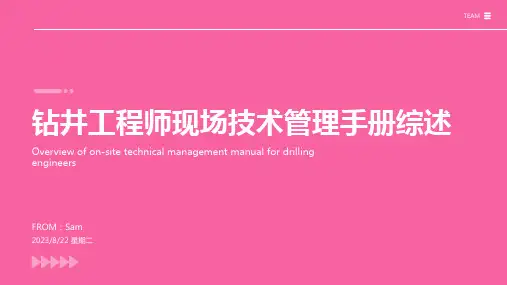 2023年钻井工程师现场技术管理手册模板