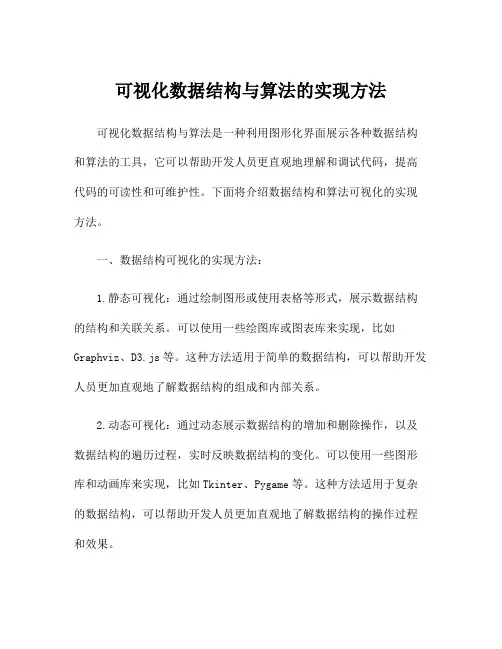 可视化数据结构与算法的实现方法