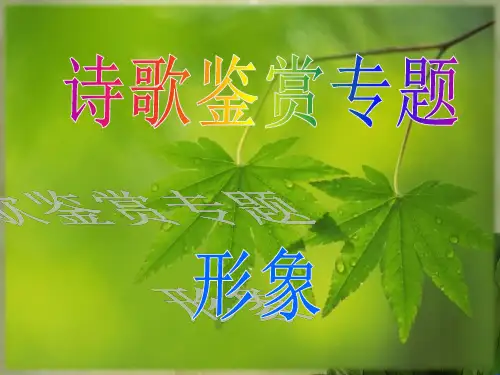 2020年高考复习诗歌鉴赏之形象篇.ppt