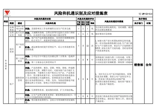 20200403风险和机遇评估分析表(销售)