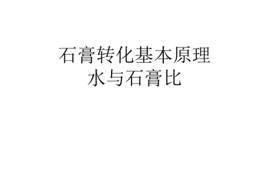 纸面石膏板生产工艺技术-水与石膏比基本原理