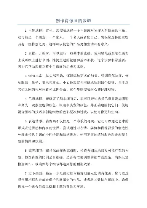 创作肖像画的步骤