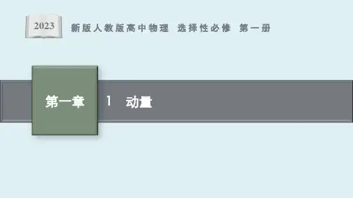 第一章 1 《动量》课件ppt