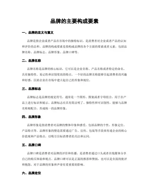 品牌的主要构成要素