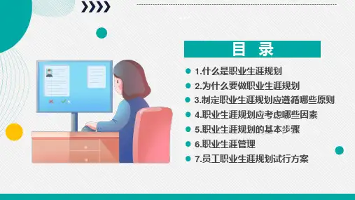 简约扁平风职业生涯规划